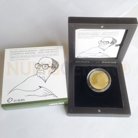 Moeda 2,5€ Comemorativa José Saramago Ouro Proof 2013