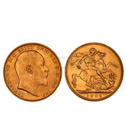 Moeda 1/2 Libra Ouro Eduardo viI