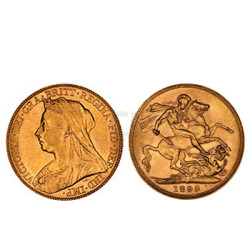 Moeda Libra Ouro victoria viuva