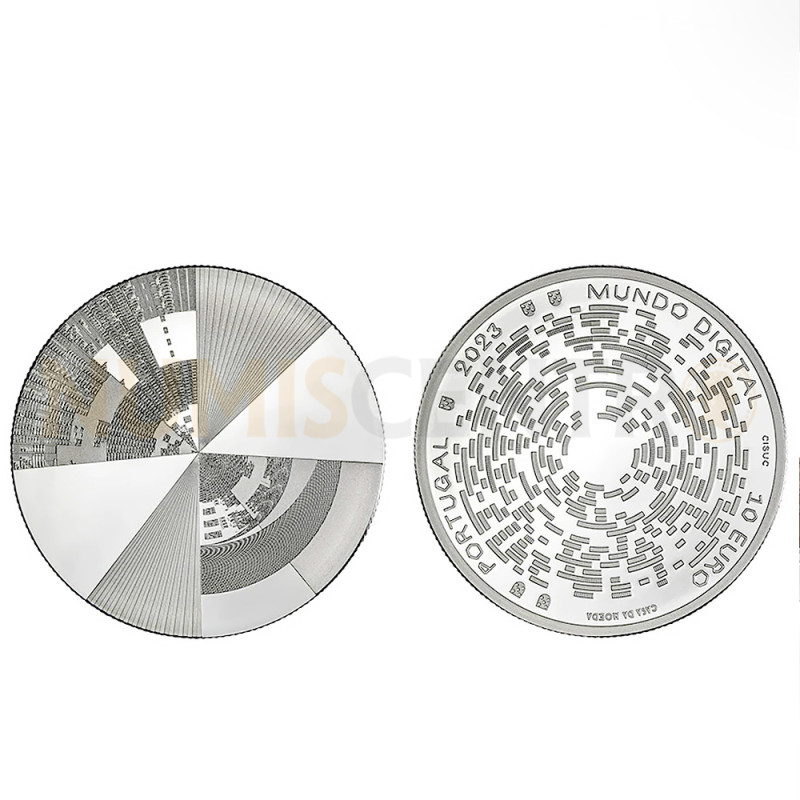 Moeda 10€ O Mundo Digital Portugal 2023 Prata Proof