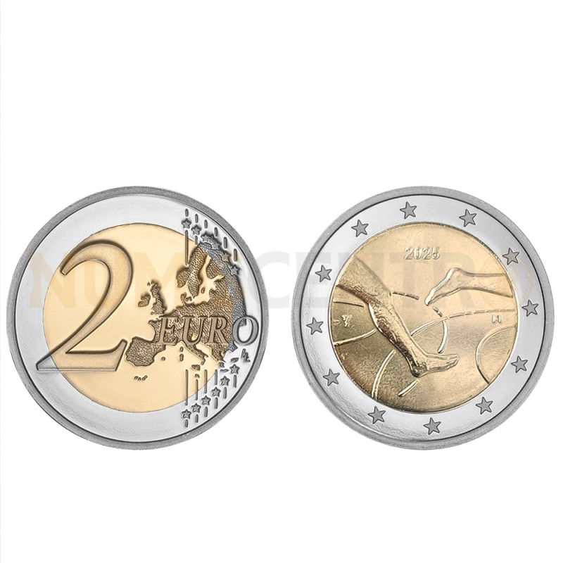 Moeda 2 Euro 100 Anos do Atletismo Finlândia 2025 Coincard