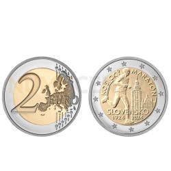 Moeda 2 Euro 100 Anos Maratona Kosice Eslováquia 2024