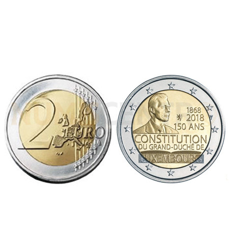 Moeda 2 Euro 150 Anos da Constituição do Luxemburgo 2018