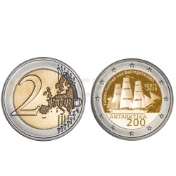 Moeda 2 Euro 200 Anos Descoberta da Antártida Estónia 2020