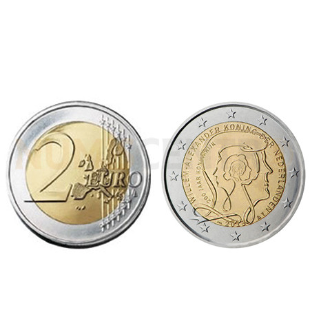 Moeda 2 Euros 200 Anos de Reinado Países Baixos 2013