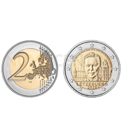 Moeda 2 Euro 25 Anos Ascensão ao Trono Grão-Duque Henrique Luxemburgo 2025 UNC