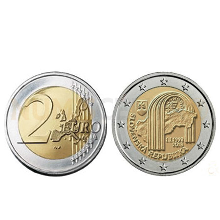 Moeda 2 Euro 25 Anos da Republica da Eslováquia - Eslováquia 2018