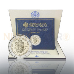 Moeda 2 Euros 25 Anos da morte de Madre Teresa de Calcutá Vaticano 2022
