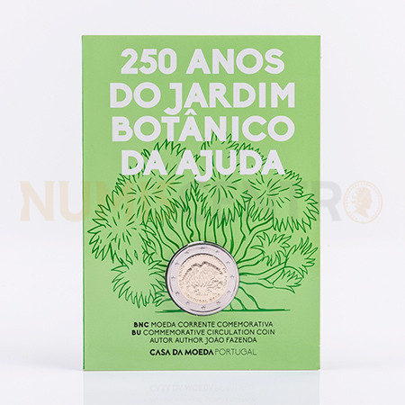 Moeda 2 Euro 250 Anos Jardim Botânico BNC Portugal 2018