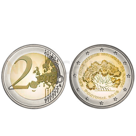 Moeda 2 Euro 250 Anos Jardim Botânico BNC Portugal 2018
