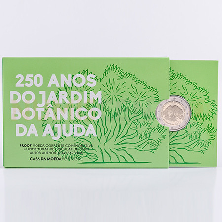 Moeda 2 Euro 250 Anos Jardim Botânico Proof Portugal 2018