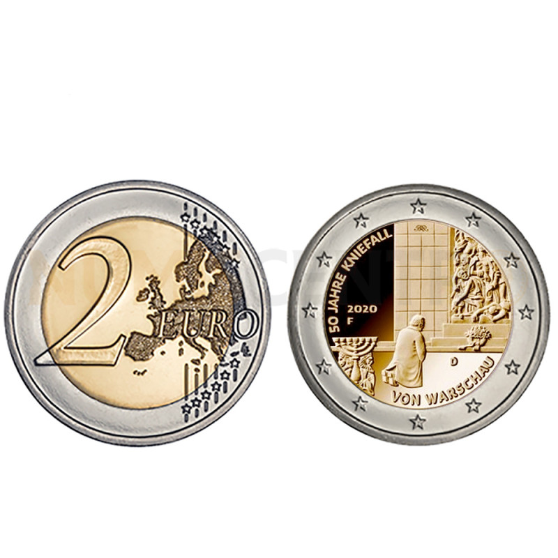 Moeda 2 Euro 50 Anos Genuflexão Varsóvia Alemanha 2020 D