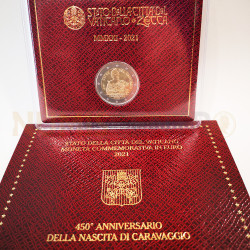 Moeda 2 Euros 450 Anos Nascimento Caravágio Vaticano 2021