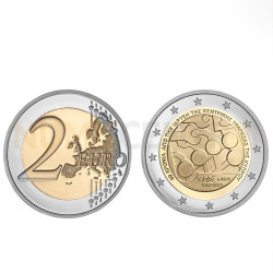 Moeda 2 Euros 60 Anos Banco do Chipre 2023