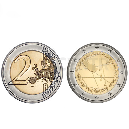 Moeda 2 Euro 600 anos Descobrimentos da Madeira Proof Portugal 2019