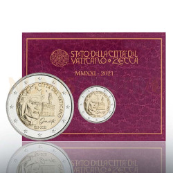 Moeda 2 Euros 700 Anos Morte Dante Vaticano 2021