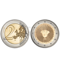 Moeda 2 Euros 75º Aniversário da União de Dodecanese Grécia 2018