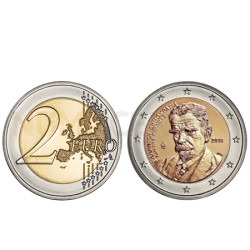 Moeda 2 Euros 75 Anos morte de Kostis Palamos Grécia 2018