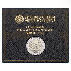 Moeda 2 Euros V Centenario da Morte de Pietro Perugino Vaticano 2023