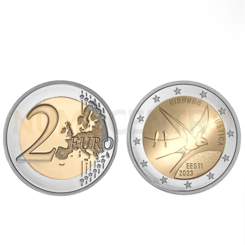 Moeda 2 Euro Andorinha das Torres Ave Nacional Estónia 2023