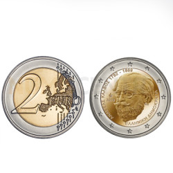 Moeda 2 Euros Andreas Kalvos Grécia 2019