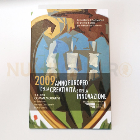Moeda 2 Euro Ano Europeu Criatividade e Inovação San Marino 2009