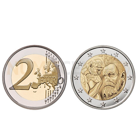 Moeda 2 Euro Augusto Rodin França 2017