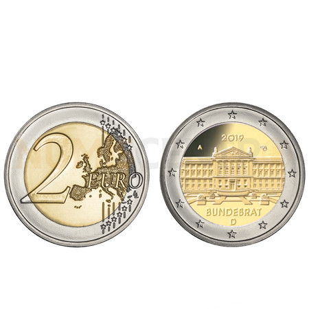 Moeda 2 Euro Bundesrat Alemanha 2019 J