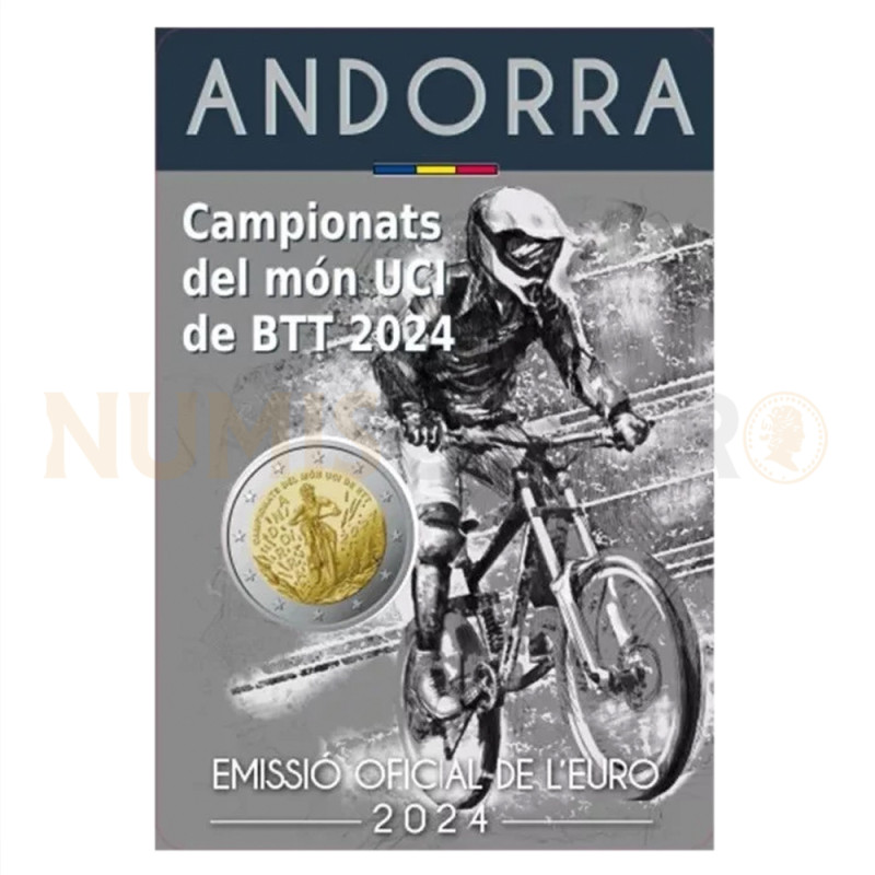 Moeda 2 Euros Campeonato Mundial de Montanha Bike Andorra 2024