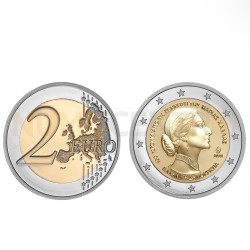 Moeda 2 Euros Centenário do Nascimento Maria Callas Grécia 2023