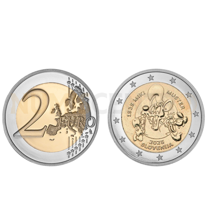 Moeda 2 Euros Centenário do Nascimentos de Miki Muster Eslovénia 2025