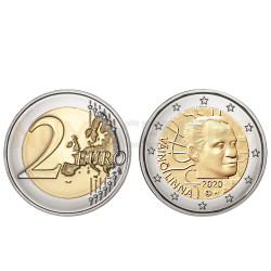 Moeda 2 Euro Centenário do Nascimento de Vaino Linna Finlândia 2020