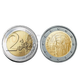 Moeda 2 Euro Cidade Velha Santiago de Compostela Espanha 2018