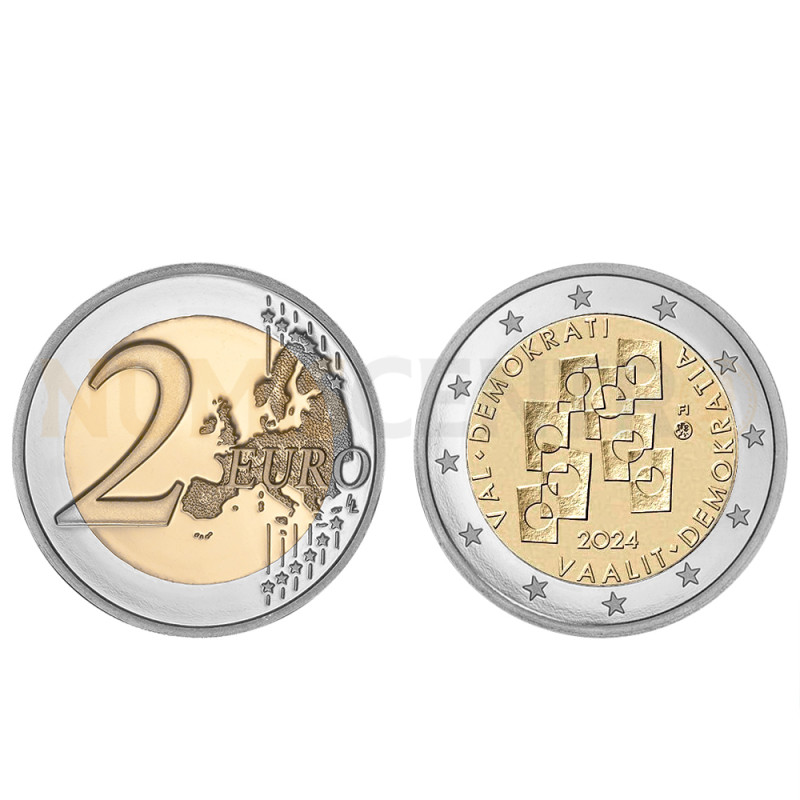 Moeda 2 Euro Eleições e Democracia Finlândia 2024