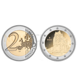 Moeda 2 Euro Hamburgo Alemanha 2023 A
