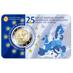 Moeda 2 Euro Instituto Monetário Europeu Bélgica 2019 (Coincard)