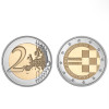 Moeda 2 Euro Introdução do Euro como Moeda Oficial da Croácia 2023 (Moeda UNC de Rolo)