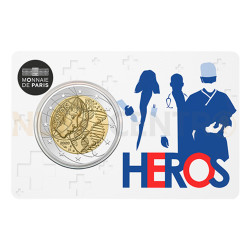 Moeda 2 Euro Investigação Médica Heros França 2020 (Coincard)