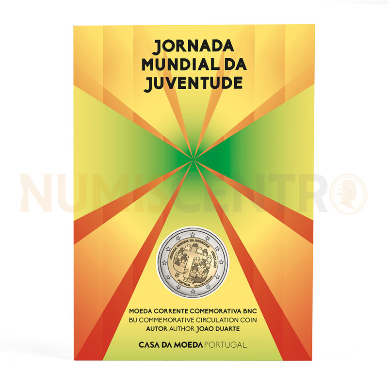 Moeda 2 Euros Jornada Mundial da Juventude Portugal 2023 BNC