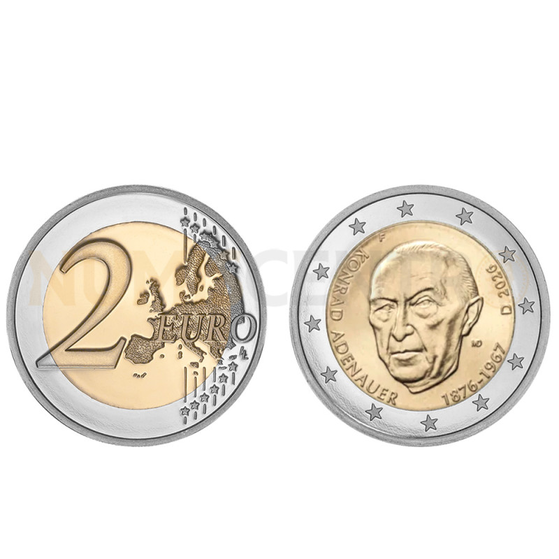 Moeda 2 Euro Konrad Adenauer 2026 D