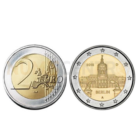 Moeda 2 Euro Palacio de Charlottenburg Berlim Alemanha 2018 J