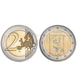 Moeda 2 Euros Património Cultural Malta 2018