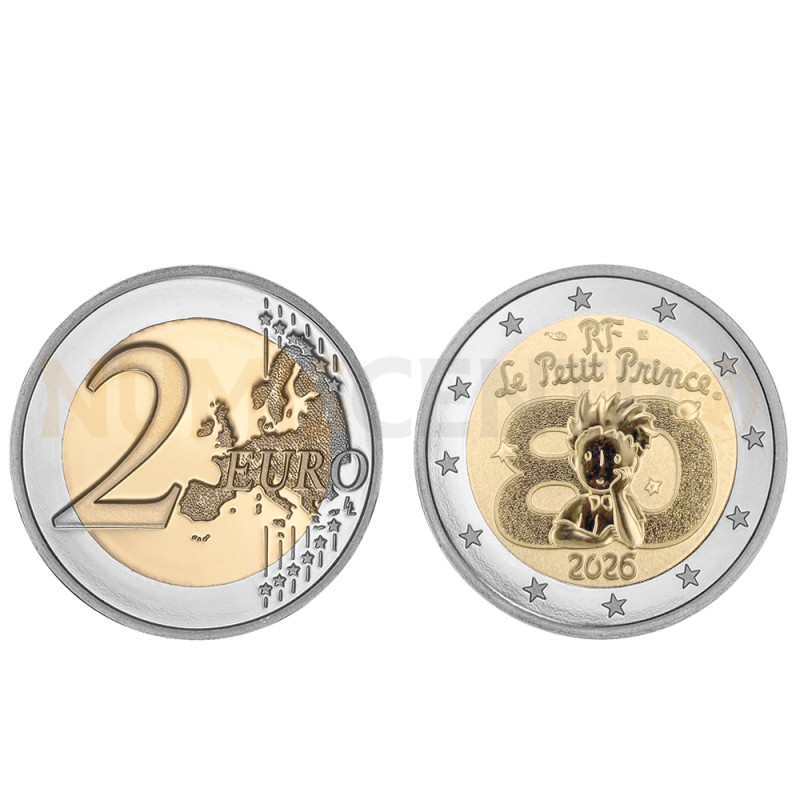 Moeda 2 Euro Pequeno Principe França 2026 Desert