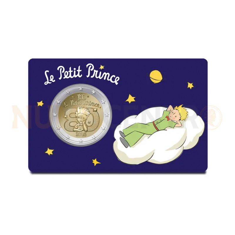 Moeda 2 Euro Pequeno Principe França 2026 Nuage