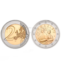 Moeda 2 Euros Profissão Médica Obrigado Itália 2021