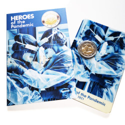 Moeda 2 Euros Profissionais de saúde Heróis da Pandemia Malta 2021