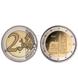 Moeda 2 Euro Saxônia Anhalt Catedral de Magdeburg Alemanha 2021 A