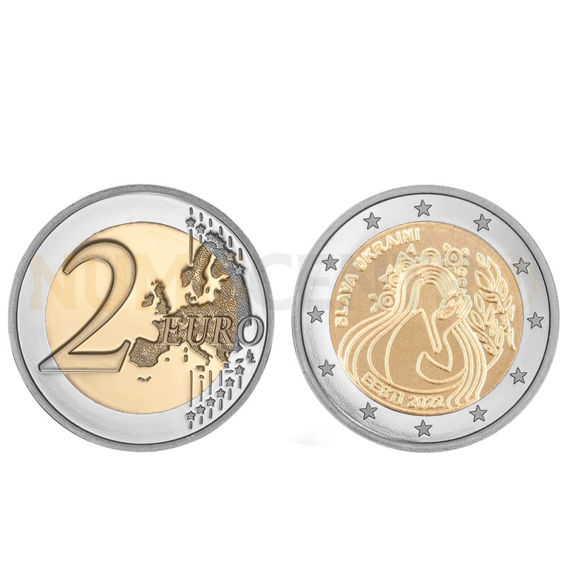 Moeda 2 Euro Salvem a Ukrania Estónia 2022