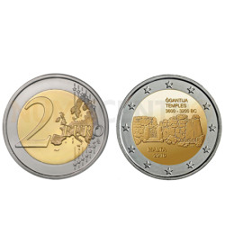Moeda 2 Euro Sítios Pré-Históricos de Ggantija Malta 2016