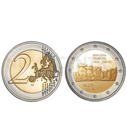 Moeda 2 Euros Templo Mnjdra Malta 2018